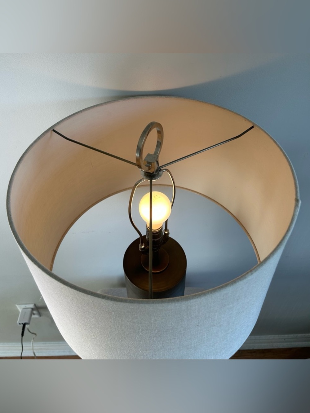 Flow Decor Baby Atlantic Table Lamp Glass Base Beautiful - Pre-owned See Pics - Picture 10 of 16